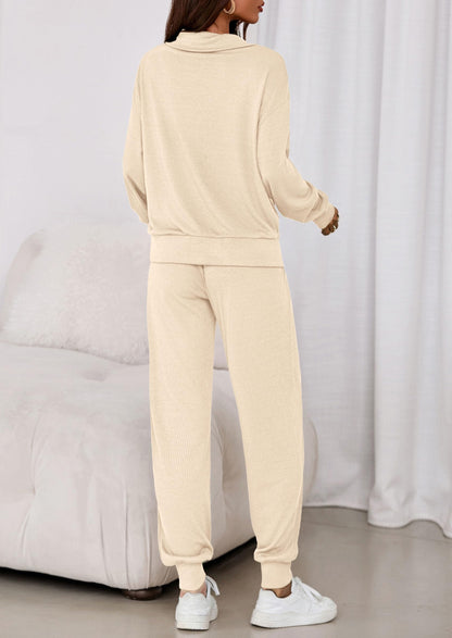 PRETTYGARDEN women's zip up sweatshirt and jogger pants track suit