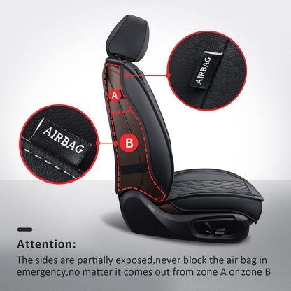 MIROZO vehicle seat cover — waterproof black seat protector for most cars, trucks and SUVs