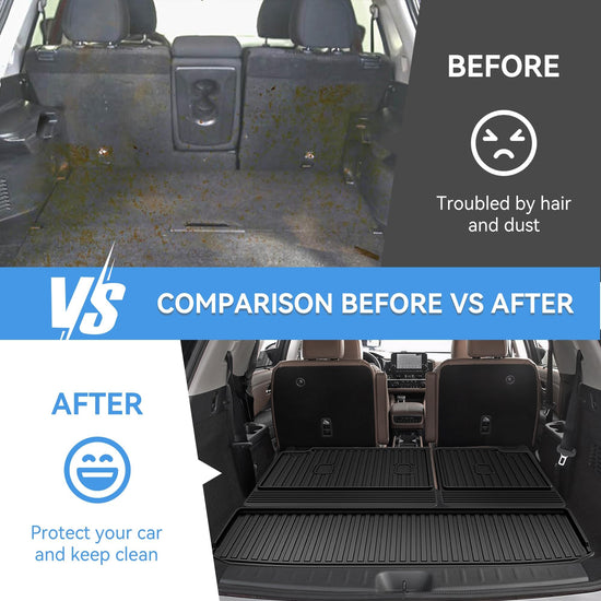 Vehicle mat — AOMSAZTO cargo mat backrest liner for Nissan Pathfinder 2022-2026