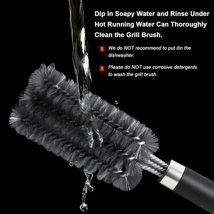 Cleaning brush — Bristle free design with wide scraper for worry free cleaning