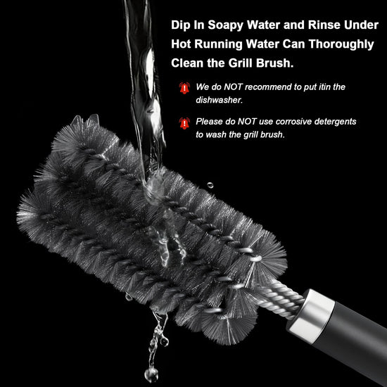 Cleaning brush — Bristle free design with wide scraper for worry free cleaning