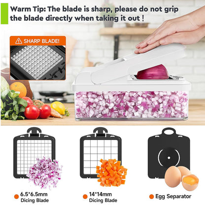 Food slicer — 12-in-1 vegetable chopper by MealHelper