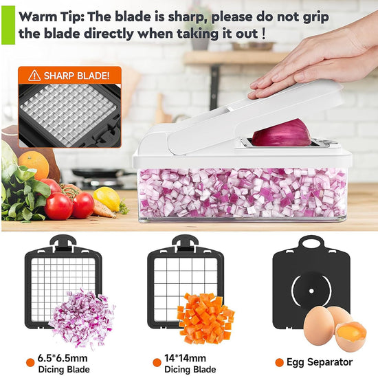 Food slicer — 12-in-1 vegetable chopper by MealHelper
