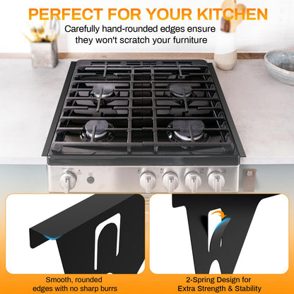 ItsNio stove gap covers — stainless steel, 2 pieces set