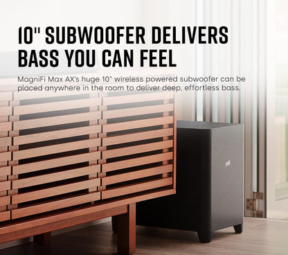 Polk Audio MagniFi Max SR speakers — surround sound bar with wireless subwoofer and voice control.