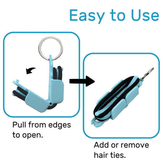 Hair tie keychain — portable holder for hair ties
