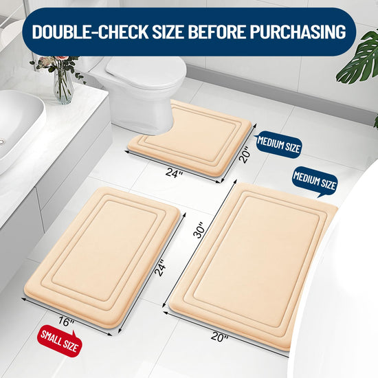 Grandaily memory foam bath rug — ultra soft and non-slip design