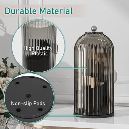 Caddy — Rotating design with lid for makeup brushes and tools