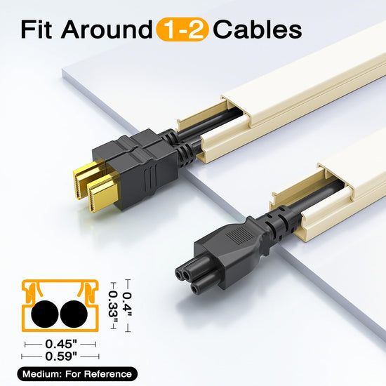 Delamu cord management cover - paintable cable concealment system for home office