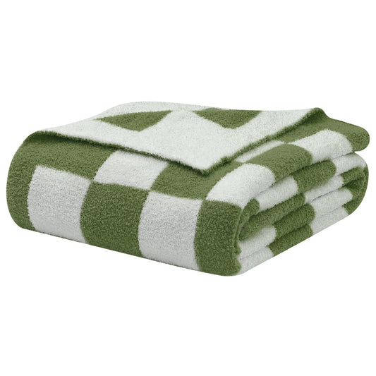 bearberry herringbone throw - lightweight soft blanket