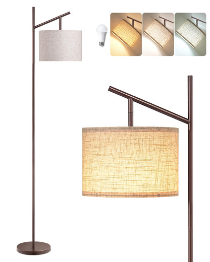EDISHINE floor lamp — 64.7 minimalist design with adjustable shade and foot pedal switch