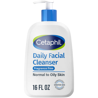Cetaphil face wash — gentle foaming cleanser for sensitive skin, 16 oz