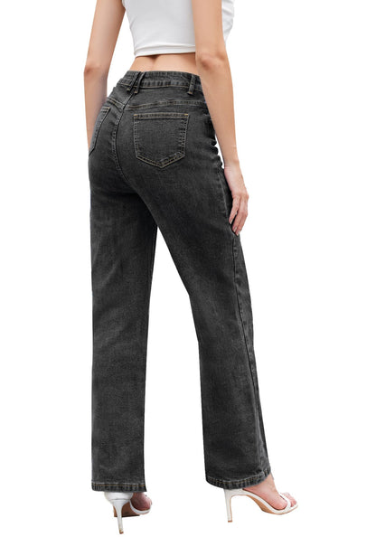 Dimur pants — trendy high waisted wide leg denim with pockets
