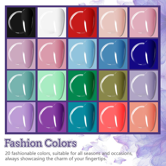 JODSONE gel nail polish kit with 32 colors and UV light