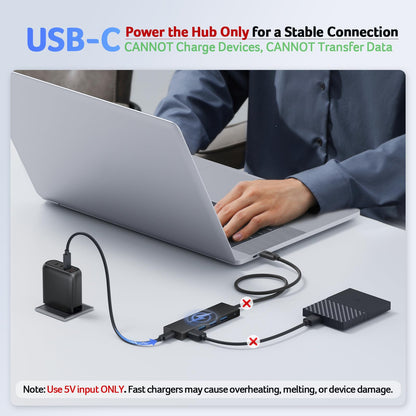 Acer multiport hub — 4 ports with USB 3.0 and Type C power port