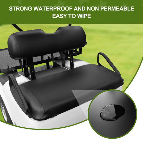 NOKINS leather front golf cart seat cover - waterproof replacement for EZGO TXT/RXV 1994-2013