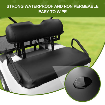 NOKINS leather front golf cart seat cover — waterproof vinyl replacement for EZGO TXT/RXV 1994-2013