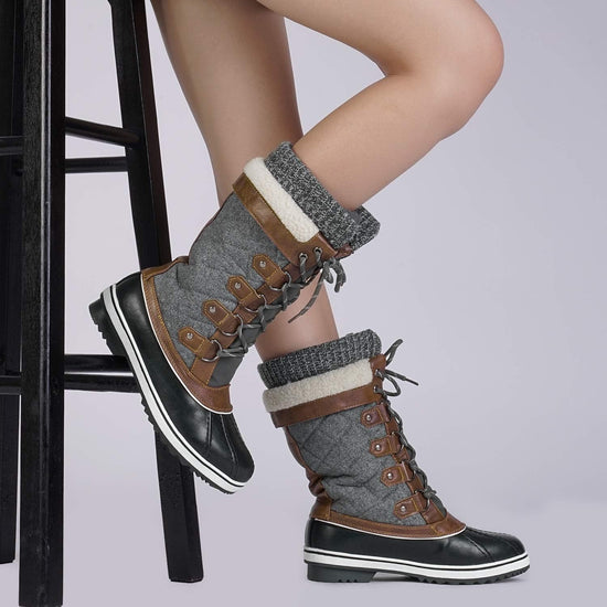 Boot — Mid-calf waterproof winter snow design from DREAM PAIRS
