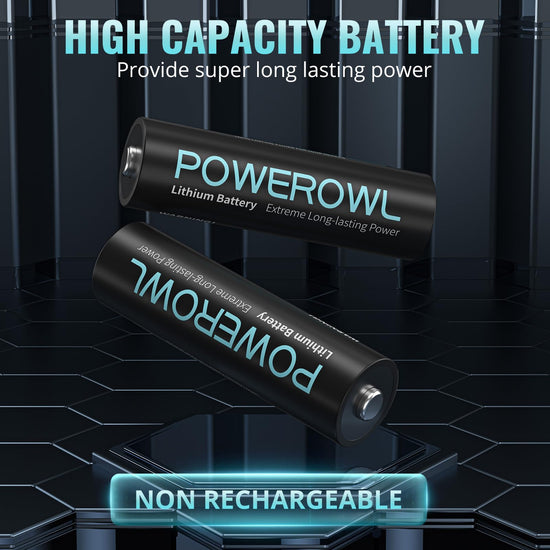 Lithium AA batteries — long-lasting power source for devices.