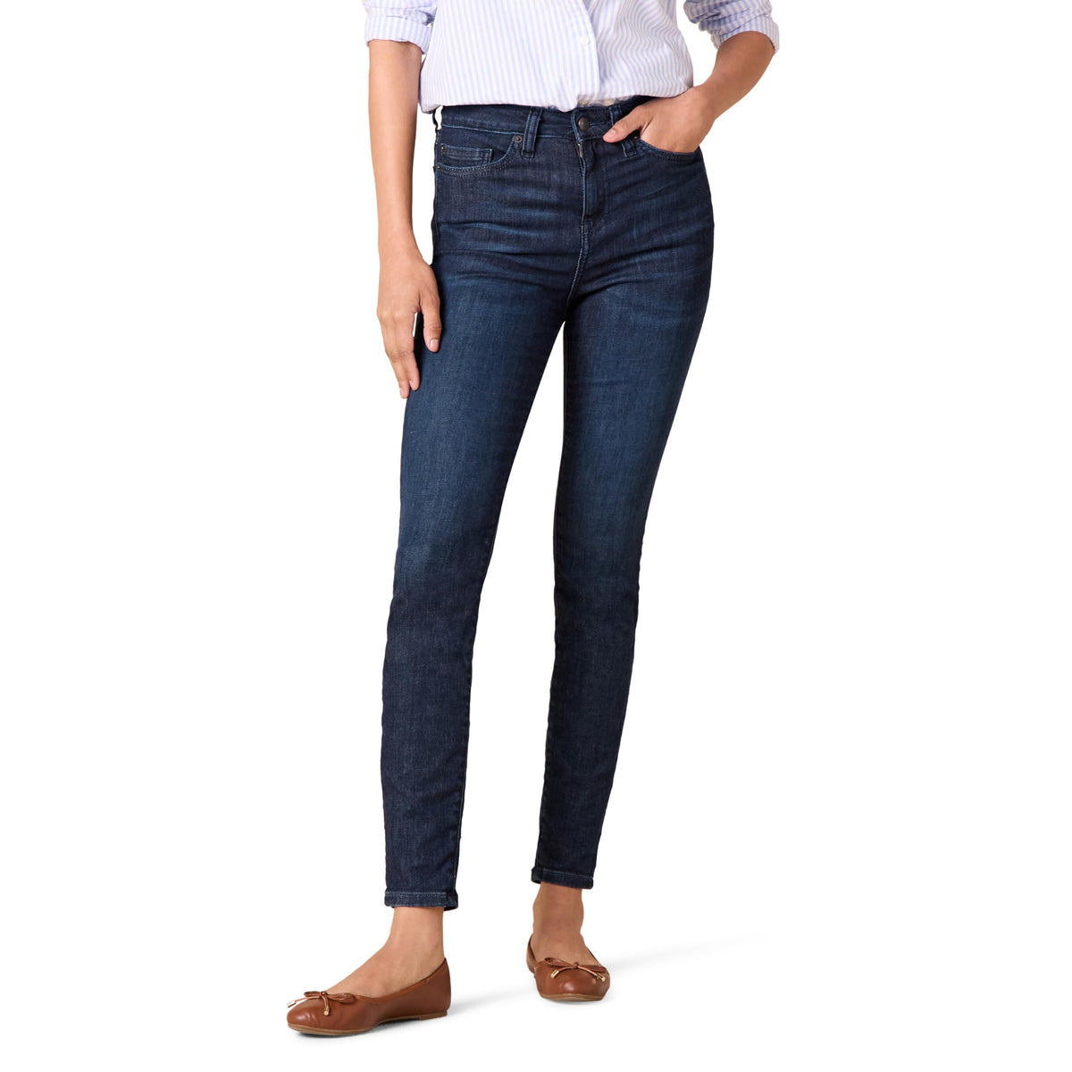 Amazon Essentials women's high-rise skinny jeans - dark wash