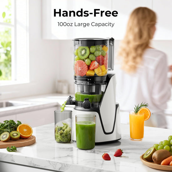 EanOruus juicer — 3-in-1 cold press with large capacity and extra large chute
