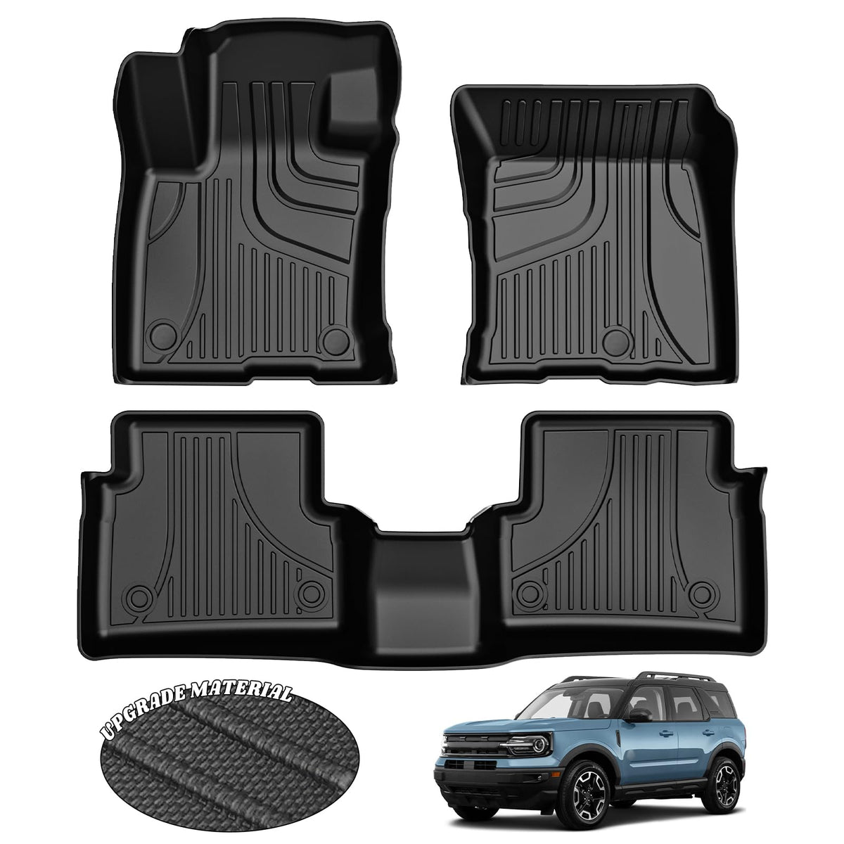 AOMSAZTO vehicle mat - all weather protection for Ford Bronco Sport 2021-2026
