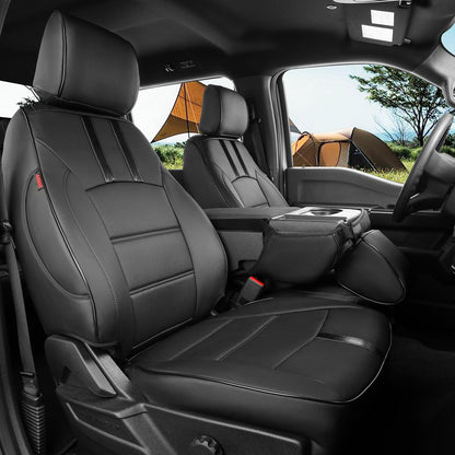 coverdream F150 seat covers - waterproof leather protection for 2015-2020 Ford F150 and 2017-2022 F250/F350 Crew Cab