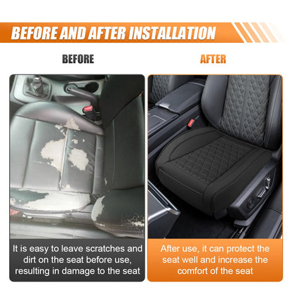 Vehicle seat cover — Luxury faux leather with storage pocket and anti-slip design