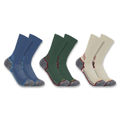 Carhartt men's force midweight crew socks - 3 pack