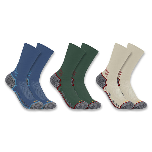 Carhartt men's force midweight crew socks - 3 pack