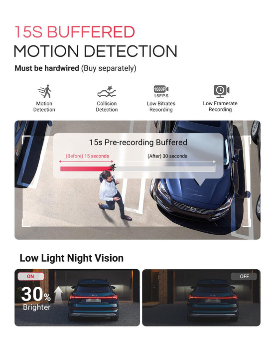 Vantrue E1 Pro 4K dash cam — 5G WiFi and HDR night vision