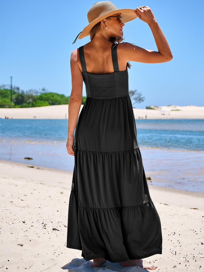 Dress — Sleeveless tiered maxi with pockets by ANRABESS