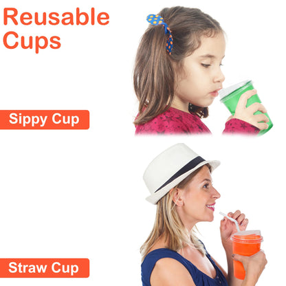 L LIKED 12 oz kids cups with lids and straws in assorted colors