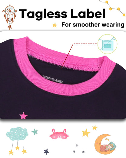 DAUGHTER QUEEN cotton pajamas set for girls, sizes 18 months to 12 years