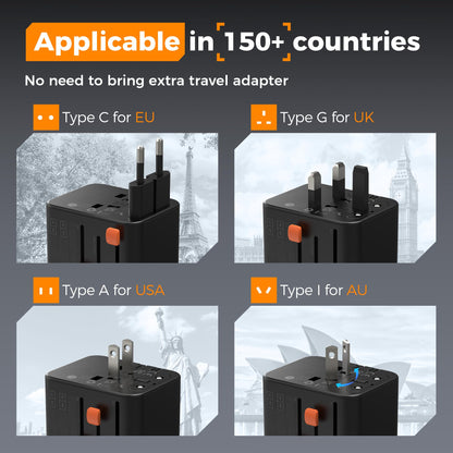 Power converter — Tessan universal travel adapter type C/G/A/I 1 5