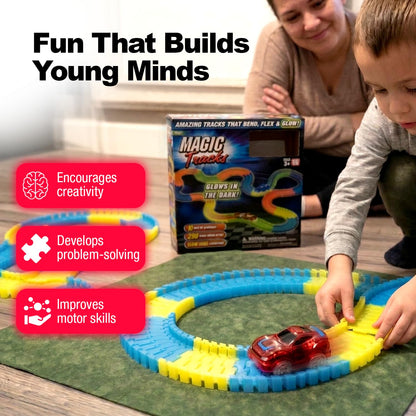 Ontel Magic Tracks glow in the dark bendable racetrack with LED race car
