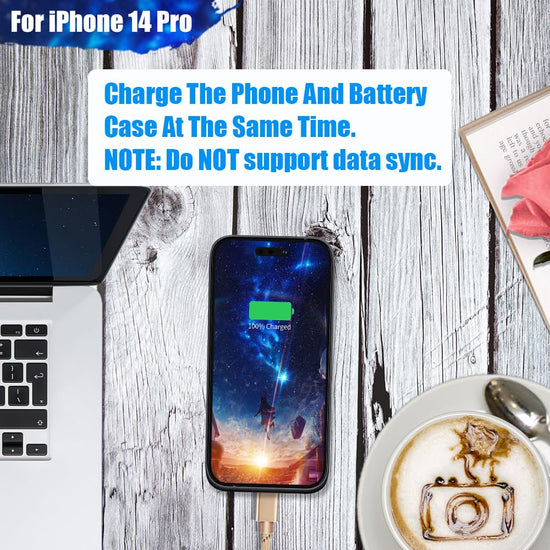 Sitong battery case for iPhone 14 Pro - 5000mAh rechargeable extended battery