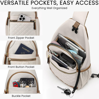 Crossbody backpack with adjustable strap for travel and casual use