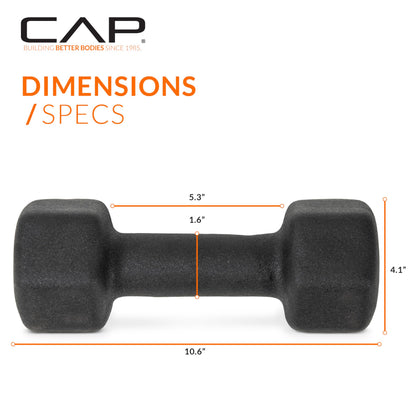 CAP Barbell dumbbell weights - neoprene material and multiple colors available