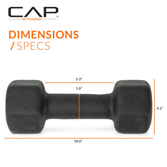 CAP Barbell dumbbell weights - neoprene material and multiple colors available