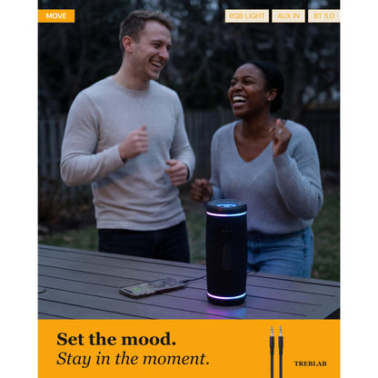 TREBLAB HD77 Bluetooth speaker — 360° sound with impactful bass and waterproof design