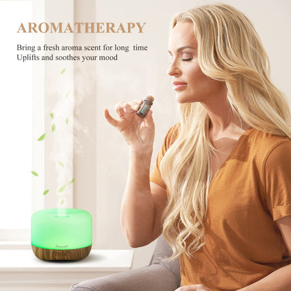 Aromatherapy essential oil diffuser — ultrasonic cool mist with colorful lights and auto off feature for home bedroom
