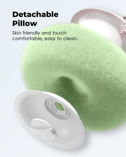 Viozon tablet stand pillow — 360° adjustable design with soft plush fabric and bowl.