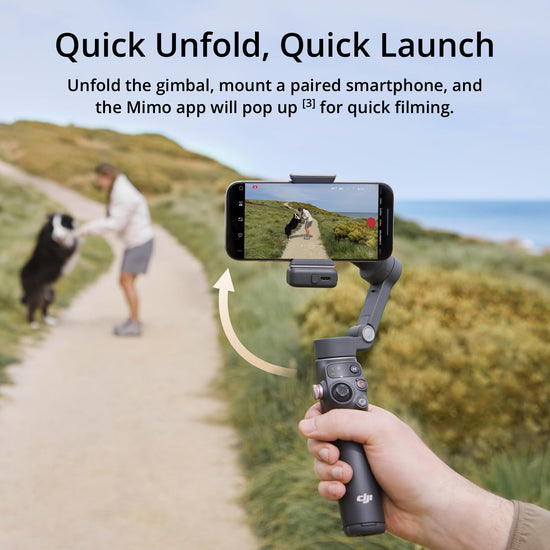 DJI Osmo Mobile 7P gimbal stabilizer — built-in extension rod and tripod