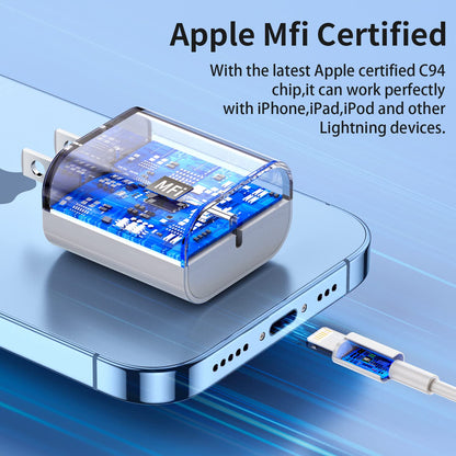 Charging adapter — 25W Type C wall charger with 6FT USB C to Lightning cable