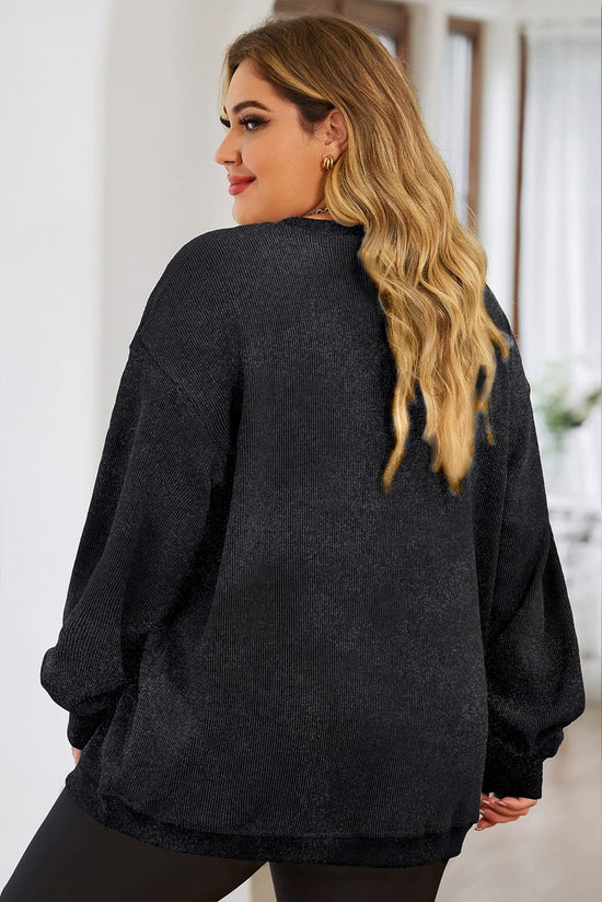 Eytino women plus size sweatshirt - casual oversized pullover in soft fabric