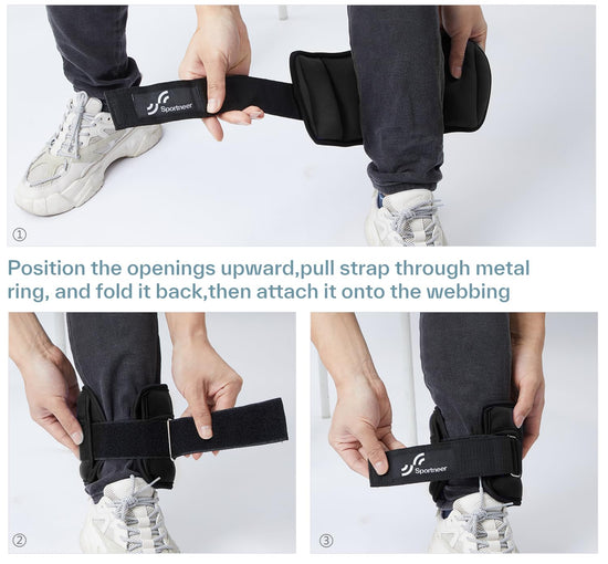 Sportneer adjustable ankle weights - removable sandbags for versatile workouts