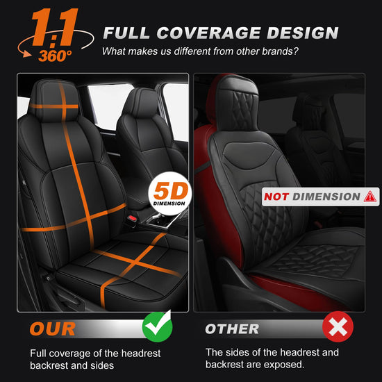 AOMSAZTO vehicle seat cover — custom fit waterproof faux leather for Toyota Tacoma 2024-2026