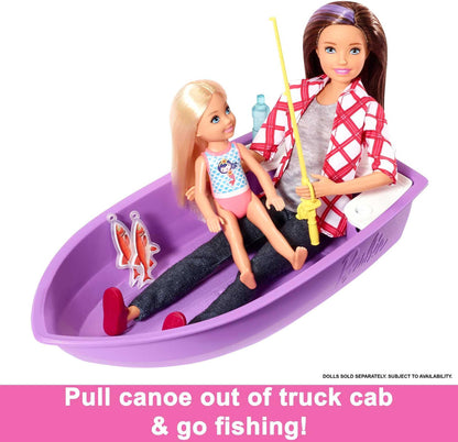 Toy figure playset — Barbie 3-in-1 dreamcamper with pool set and transforming design