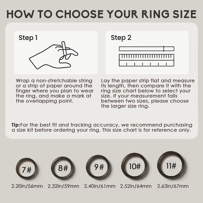 CEVSTHO Smart Ring Fitness Tracker, Heart Rate&Sleep Tracker with SpO2